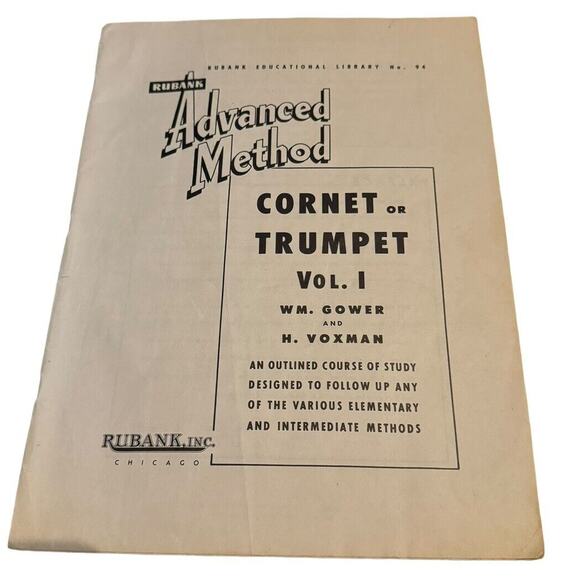 Sheet Music Rubank Advanced Method Cornet Trumpet Volume 1 Modernistic Rhythms - Picture 8 of 11